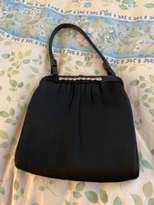 Vintage After Five Vintage Blk Evening Purse With Click Closure
