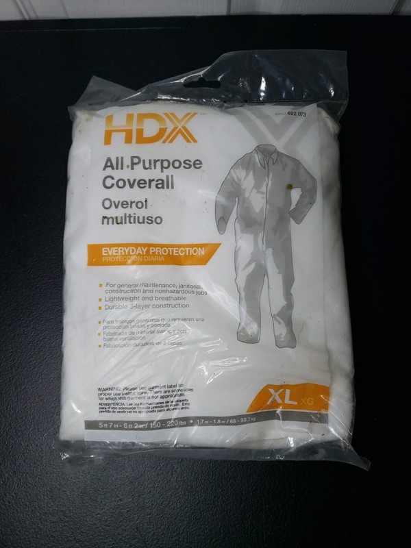 HDX Heavy Duty Coverall Protective Suit Painters Paintball XL