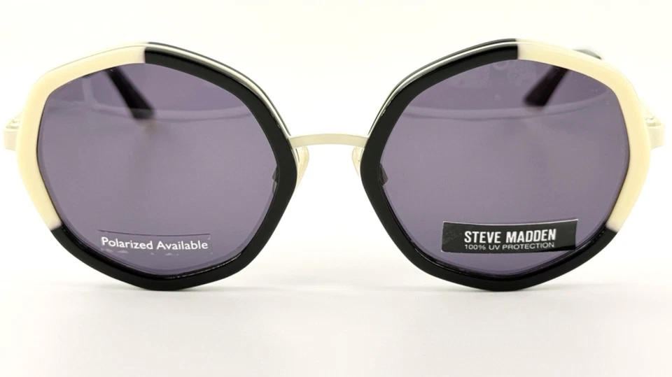 Óculos de sol Steve Madden Cossmic feminino metal preto 50-18 com lentes cinza - Imagem 3 de 4