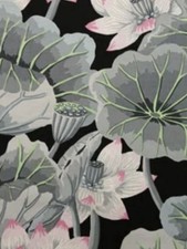 Kaffe Fassett FABRIC Lake Blossoms Grey Fat Eighth 9x21