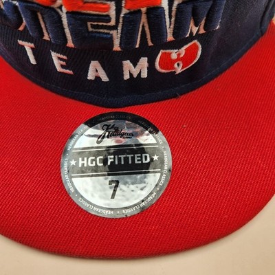 Wu-Tang Clan Cream Team Hat Cap Fitted Mens 7 Blue Red Hip Hop