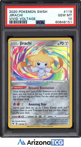 Pokemon 2020 Jirachi 119/185 Amazing Rare Vivid Voltage GEM MINT PSA 10