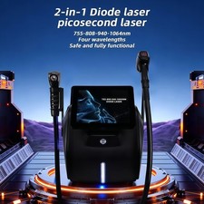 2 In1 Diode Laser Hair Removal  ND Yag Pico Laser Tattoo Removal Skin Care