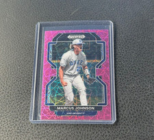 2022 Panini Prizm Draft Picks Marcus Johnson Pink Velocity Prizm