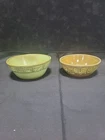 Vintage RARE Frankoma Pottery Mayan-Aztec Prarie Green Bowls!