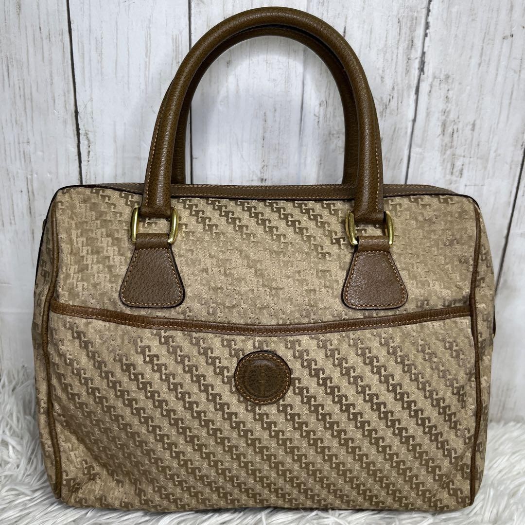 Vintage Gucci GG Canvas Leather Handbag Rare Retro Classic