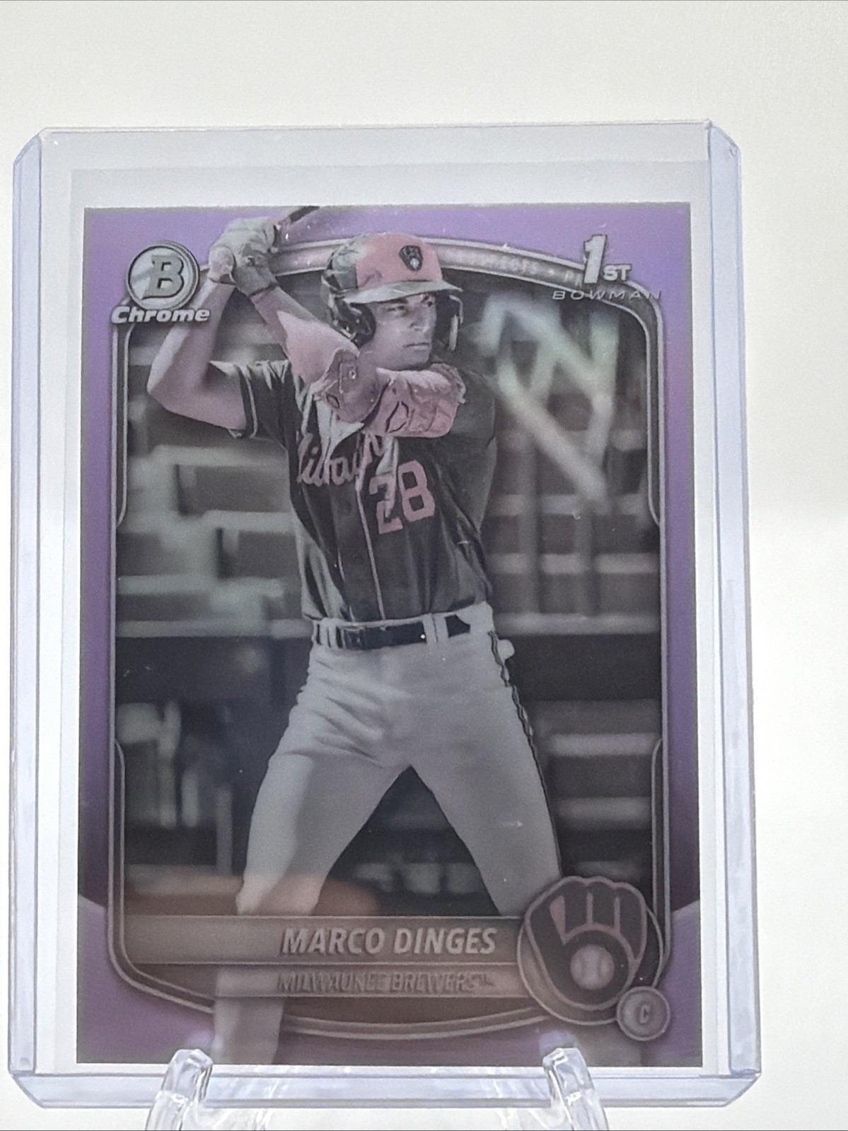 2025 Bowman Chrome Marco Dinges 1st Bowman Pearl Refractor SSP #BCP-183🔥🔥