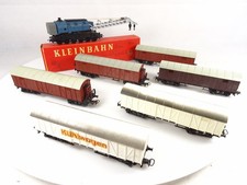 Kleinbahn Güterwagen-Set mit Kran, gebraucht, ohne Verpackung