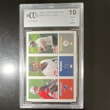Fleer 2003 Tradition Football Tony Romo Rookie Card #298 BCCG 10. rookie card picture