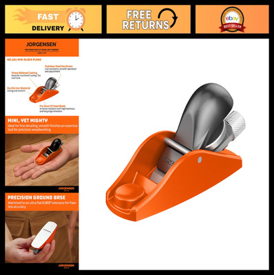 Mini Wood Planer - Handheld Block Plane for Woodworking, Adjustable Depth, Craft