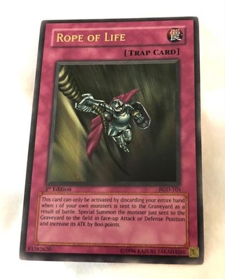Yugioh Rope of Life Pharaonic Guardian 1st Edition Ultra Rare PGD-105 Konami