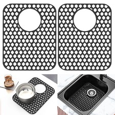 2 Pack Silicone Sink Protector for Kitchen Sink, 13.58" x 11.6" Heat-resistan...