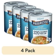  4 pack Progresso Light, Creamy Chicken Noodle Canned Soup, 18.5 oz