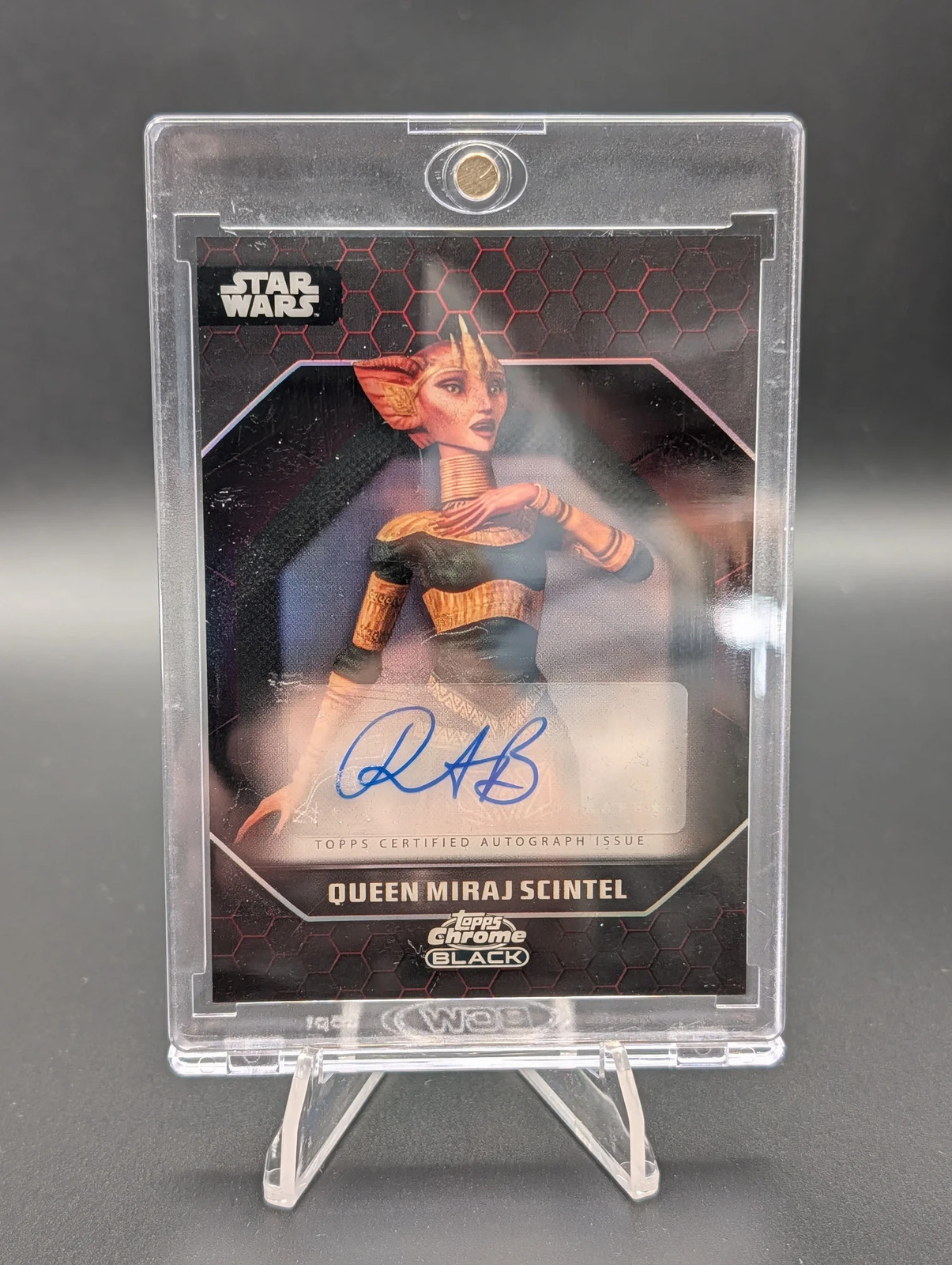 2024 Topps Chrome Black Star Wars Rajia Baroudi Queen Miraj Scintel Auto #ADS-RA