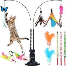 Giochi Gatto Piume Interattivi 14 Pezzi Gioco per Gatto Di Piume, Interattivi Gi