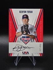 2019 USA Stars and Stripes College Signatures Black Ink #34 Kenyon Yovan /499!