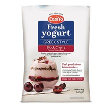 EasiYo Black Cherry Greek Style Yogurt Mix 240g Sachet Makes 1Kg Homemade