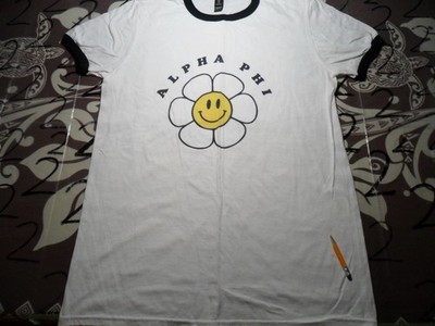 Medium Alpha Phi Flower Damaged  Shirt