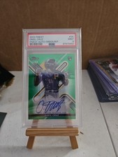 2022 Topps Finest - Finest Auto Oneil Cruz #FA-OC Green Refractor /99 PSA 9
