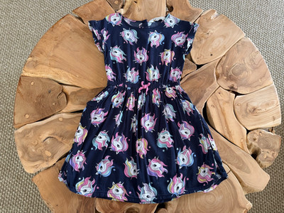 H&M unicorn dress girls size 5-6 years