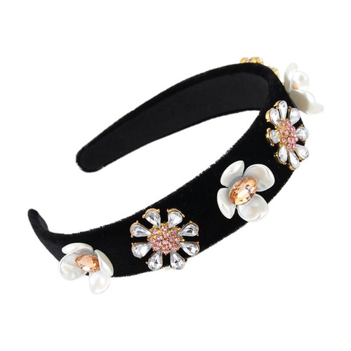 Vintage Women for Rhinestone Hband Luxury Baroque Queen Tiara Wide Headband - Picture 2 of 9