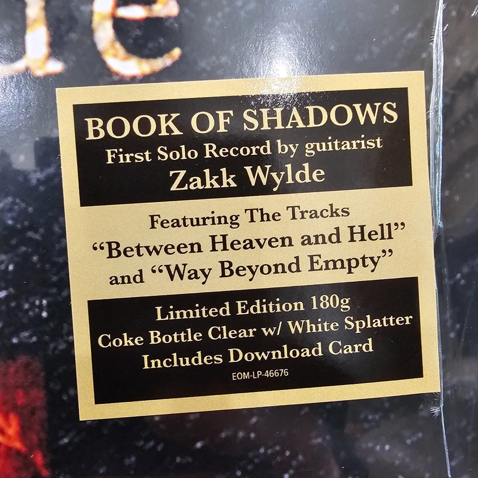 ZAKK WYLDE Book of Shadows LIMITED Colored Vinyl Record 2LP NEW/SEALED zack wild - Image 2 of 4