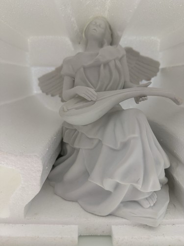 Vintage Winter Silhouette - Dept. 56 Kneeling Angel W/mandolin - Picture 7 of 9