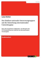 Luise KöCher | Der Einfluss Nationaler Interessengruppen Auf Die Entstehung...