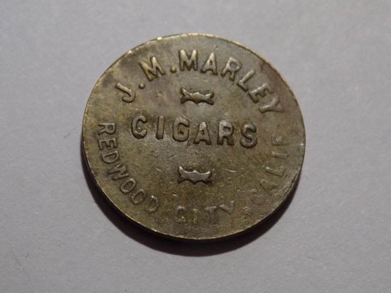 Calif. - J. M. MARLEY / CIGARS / REDWOOD CITY, CALIF. - GF / 5¢ / IT - 2K-88