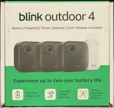 Blink Outdoor 4 4th Gen Wireless Smart Security 3 Camera System  Sync Module