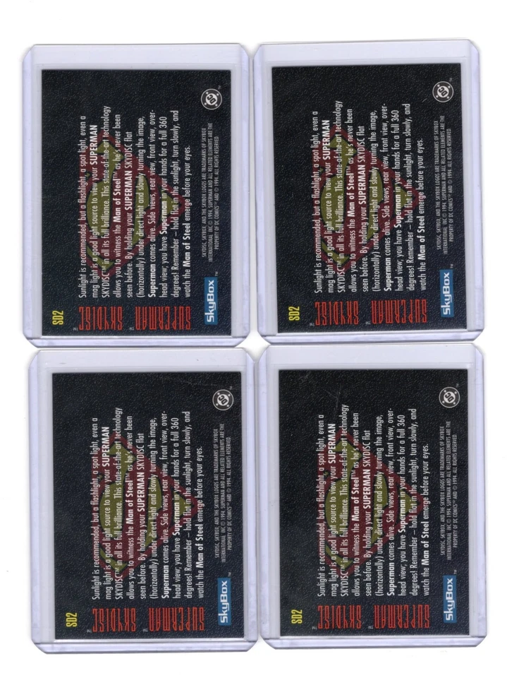 1994 SKYBOX DC MASTER SERIES SUPERMAN SKYDISC #SD2 HOLOGRAM TRADING CARD - Image 2 of 2