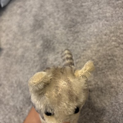 Rare Vintage STEIFF Lizzy Cat 9” Larger Mohair Stuffed Toy Germany
