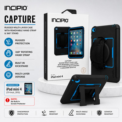 Incipio iPad Mini 4 (Mini 4. Generation, 2015, 7,9'') robuste Ständer Schutzhülle