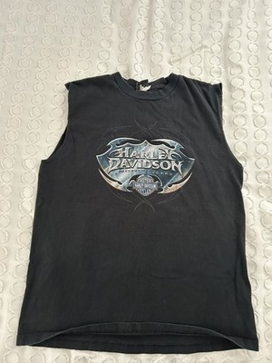 Vtg Y2K Harley Davidson Shirt XL Holoubek Made In USA Roeder Ohio Sleeveless
