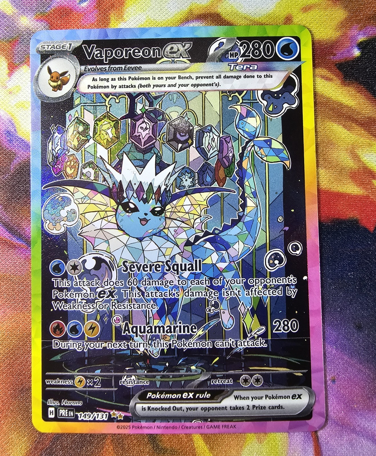 Vaporeon ex 149/131 NM SV Prismatic Evolutions Pokemon Trading Card Game TCG