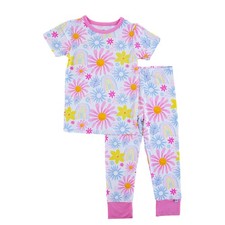 Birdie Bean Delia 2 Piece Pajamas Bamboo Shirt Pants Girls Size 6T Pink Floral