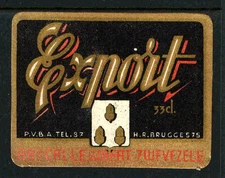 1940s EXPORT ALE BEER LABEL   GREAT COLORS !