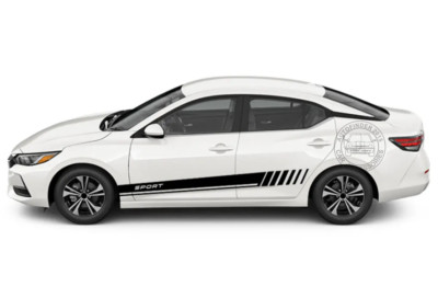 Sticker Sentra Fit For Nissan Sentra Side Skirt Stripe Car Sticker Graphics Racing ...