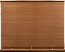 Cordless Roll Up Sun Shade PVC Bamboo Blinds Outdoor Home Patio Porch 36 X 72 In