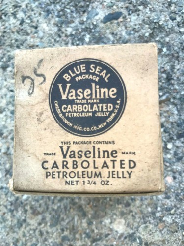 ANTIKE VASELINE GELEE BOX NUR MEDIZINISCHER ANZUG ERSTE HILFE WERBUNG SELTEN - Bild 2 von 5