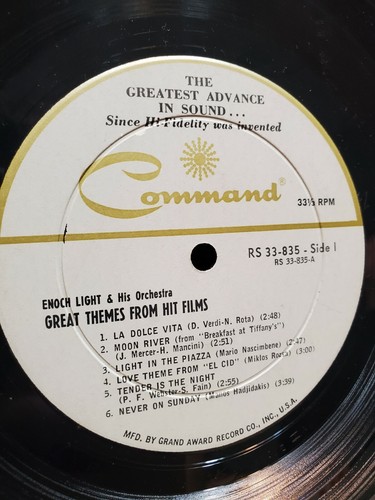 Enoch Light Great Themes from Hit Films 1962 Vinyl Record Used - Imagen 8 de 9