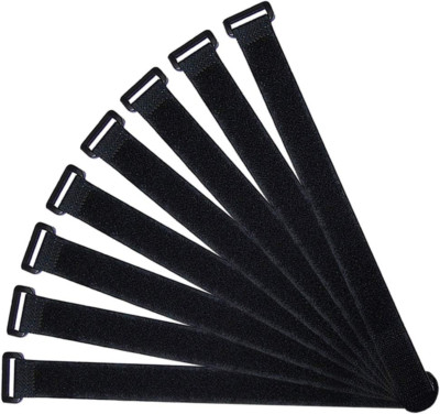 20Pcs Premium 40Cm Schwarz Klett-Kabelbinder, Multipurpose Klettbänder, Wiederve