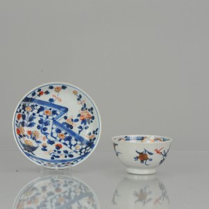Antique Kangxi Period Imari Tea Bowl flower Chinese China Porcelain