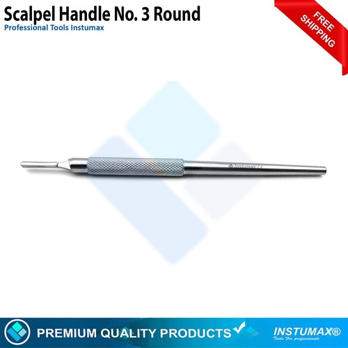 SCALPEL HANDLE #3 SCALPELS ROUND HANBLES SURGICAL DISSECTING DENTAL VETS - Picture 2 of 3