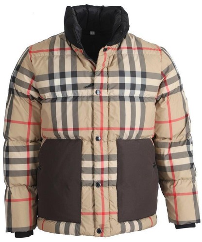 NEW BURBERRY MEN'S ARCHIVE BEIGE HEAVY GOOSE DOWN PUFFER PARKA JACKET S - Picture 1 of 9