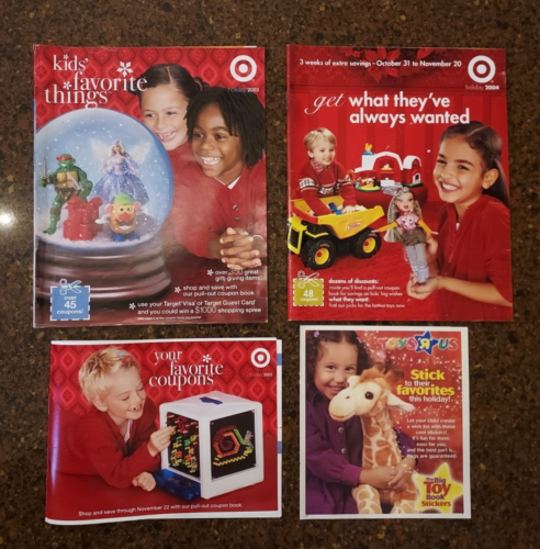 2003 & 2004 Target Toy Adv Catalogs Magazines Christmas Coupon Barbie GI Joe lot
