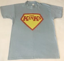 Vintage KINKS LOW BUDGET SUPERMEN 1979 PROMOTIONAL T Shirt  Large
