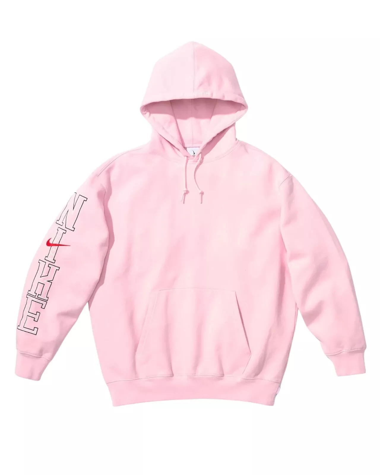 Sweat shirt à capuche Supreme SS24 Nike rose clair taille XXL flambant neuf À LA MAIN