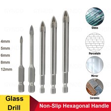 Glass Drill Bits Set Porcelain Ceramic Tile Marble Carbide Spear Head 4mm-10mm