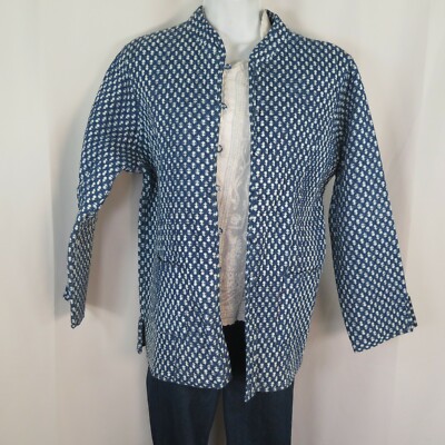 Jacket | Short | Quilt | Handmade | Reversable | 2 Patterns | Geometric |Buttons